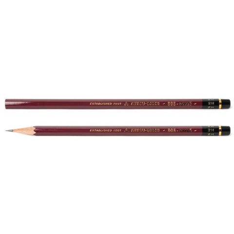 uni Mitsubishi Star Japanese Graphite Pencils 2H 12 Pieces