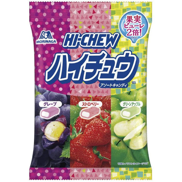 Morinaga Hi-Chew Japanese Soft Fruit Candy 3 Flavors Assortment (Pack of 6), Japanese Taste