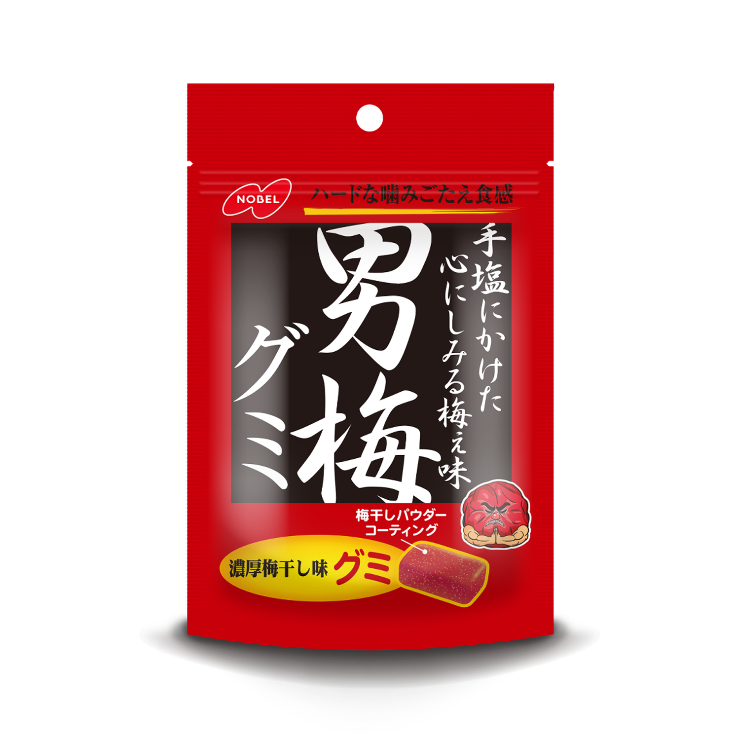 Nobel Otoko Ume Plum Gummies Salty & Sour Gummy Candies 38g (Pack of 6)