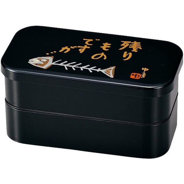 Bento Tek 22 oz Ichiro Kokeshi Bento Box - Two Tiers - 4 1/4 x 4 1/4 x 5  1/4 - 1 count box