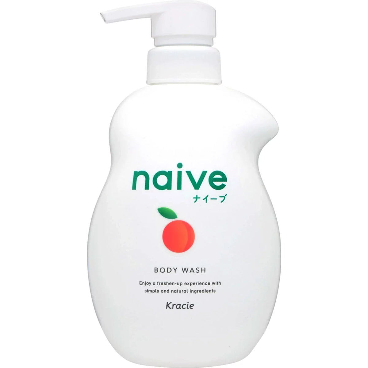 Naive Moisturizing Plant Based Peach Body Wash Pump Bottle 530ml