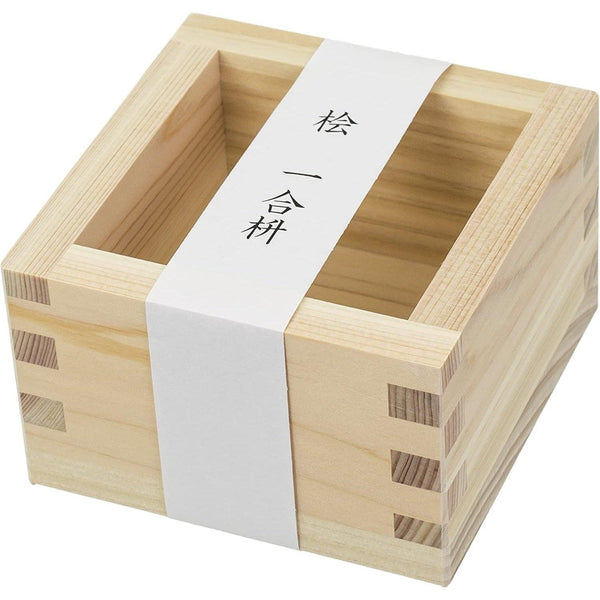 P-1-UMZW-MSUCUP-1G-Umezawa Hinoki Cypress Masu Cup (Japanese Wooden Sake Box) 1 Gou.jpg