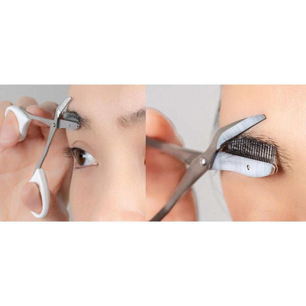 Green Bell Stainless Steel Eyebrow Scissors with Comb White MI-247
