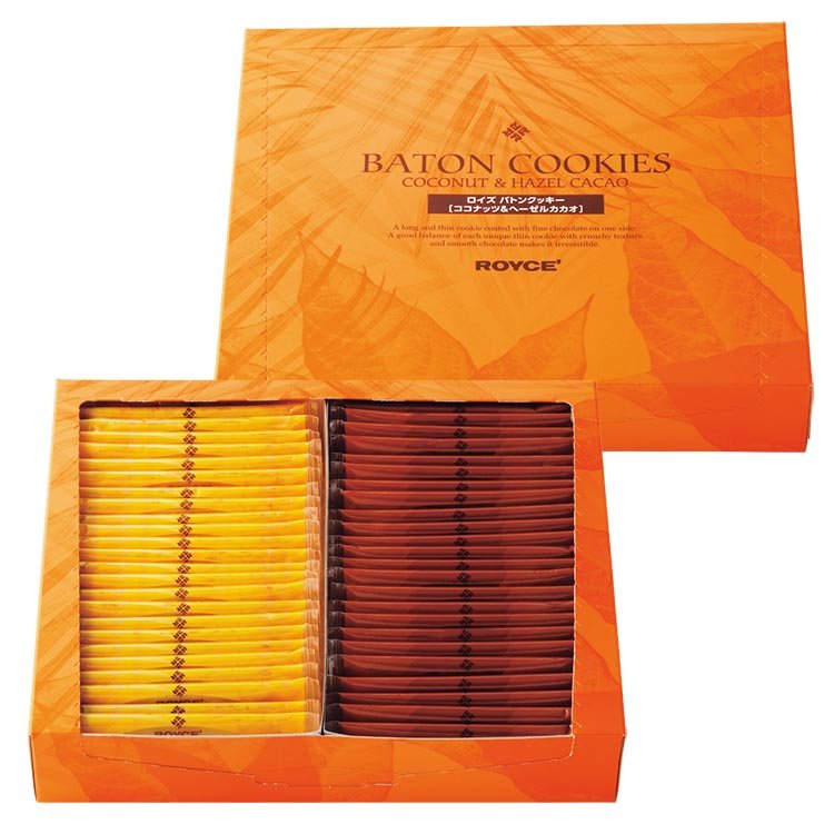 Royce Baton Biscuits Coconut and Hazel Cacao 50 Pieces