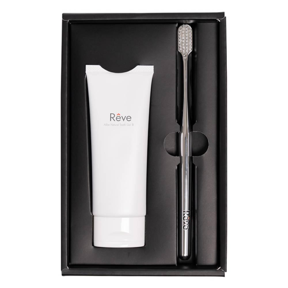 Rêve Allbe Natural Eggshell Gel Toothpaste & Toothbrush Gift Set