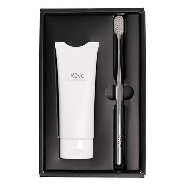 Rêve Allbe Natural Eggshell Gel Toothpaste & Toothbrush Gift Set