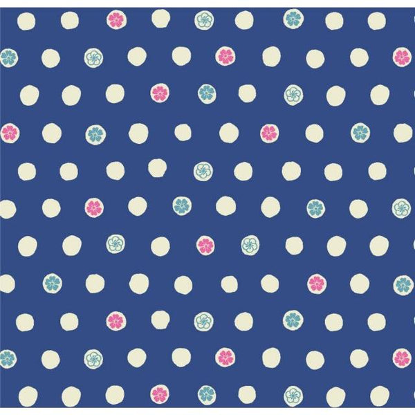 Seiran Furoshiki Blue Polka Dot Cotton Wrapping Cloth