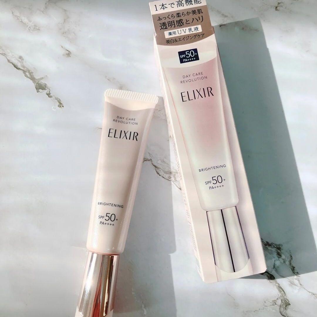 Shiseido Elixir Day Care Revolution Brightening UV Emulsion SPF50+ 35m