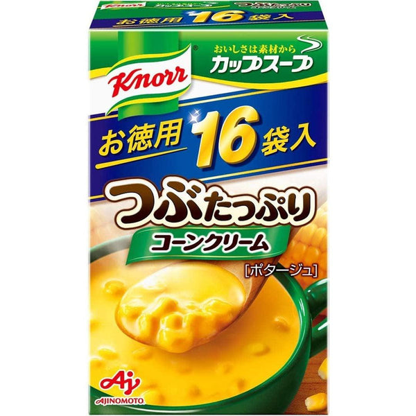 Ajinomoto Knorr Cup Soup Corn Cream with Corn Grains 16 Servings, Japanese Taste