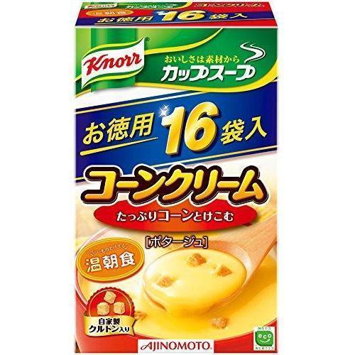 Ajinomoto Knorr Cup Soup Corn Cream with Croutons 16 Servings, Japanese Taste