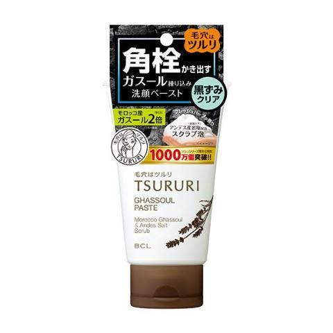 BCL Tsururi Ghassoul Paste Face Wash Blackhead Remover 120g, Japanese Taste