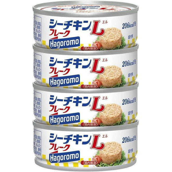 Hagoromo Sea Chicken L Canned Tuna Flakes 70g (Pack of 4 Cans), Japanese Taste