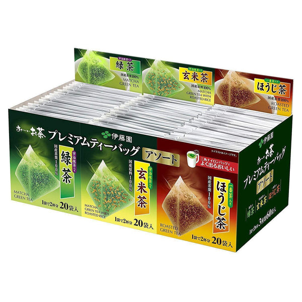 Itoen Oi Ocha Premium Japanese Green Tea Assortment 60 Bags, Japanese Taste