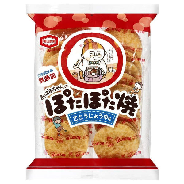 Kameda Auntie's Potapota Yaki Senbei Rice Crackers 20 pcs. (Pack of 3), Japanese Taste