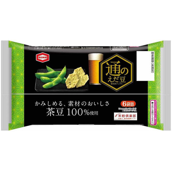 Kameda Tsuno Edamame Rice Crackers 70g (Box of 12 Bags), Japanese Taste