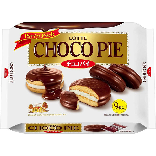Lotte Choco Pie Snack Cake Party Pack 9 Pieces, Japanese Taste