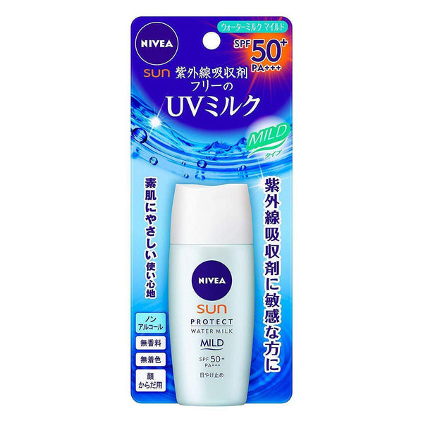 Nivea Sun Protect Water Milk Mild Sunscreen SPF50+ PA+++ 30ml, Japanese Taste