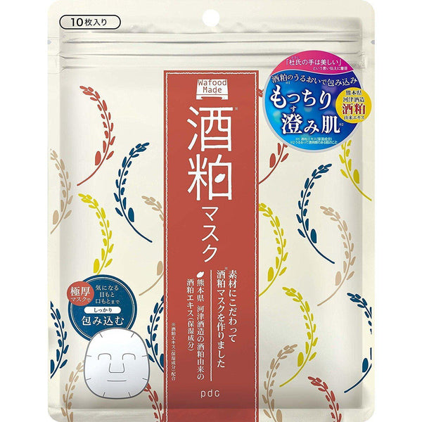 pdc Wafood Made SK Sake Lees Face Mask 10 Sheets, Japanese Taste