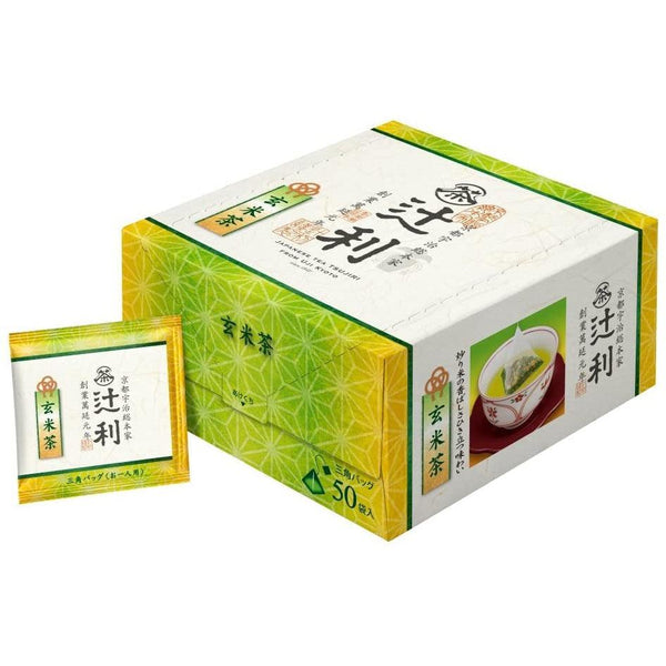 Tsujiri Japanese Genmaicha Brown Rice Green Tea Bags 50 ct., Japanese Taste
