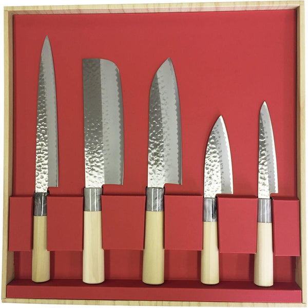 3PCS Damascus Knives Set with Hammered Pattern - China Kitchen Knife with  Block and Damascus Steel Knife price