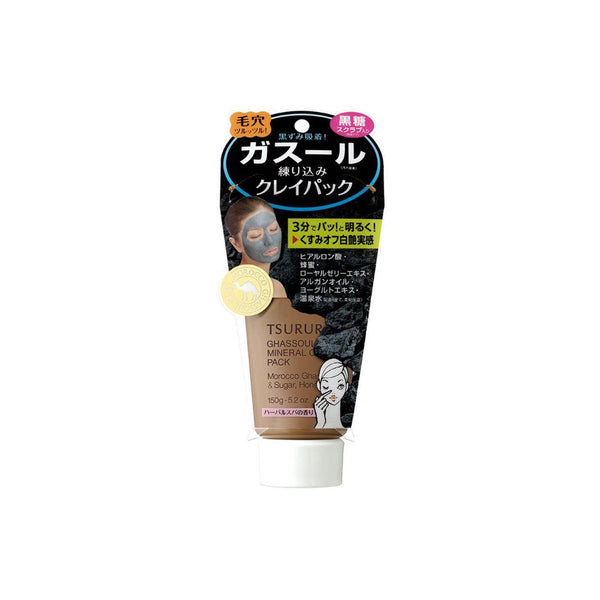 BCL Tsururi Ghassoul Mineral Clay Facial Pack 150g, Japanese Taste