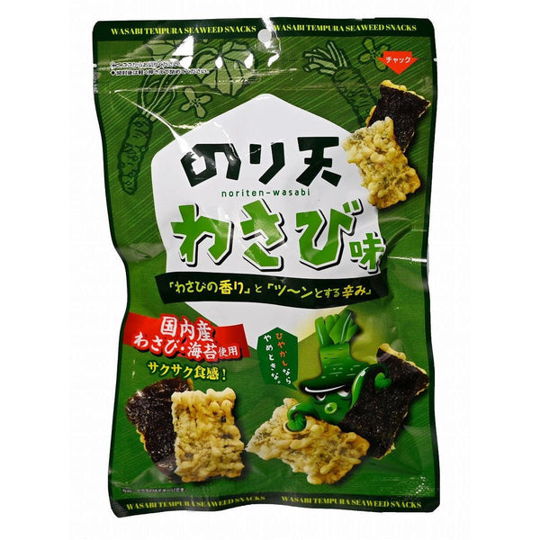 Daiko Noriten Wasabi Tempura Seaweed Snack (Pack of 10 Bags), Japanese Taste