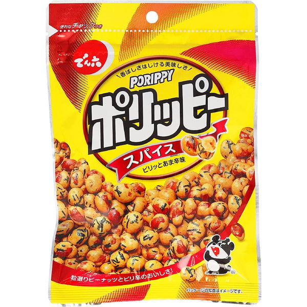 Denroku Porippy Peanut Snack Spicy Honey Flavor 112g (Pack of 3), Japanese Taste