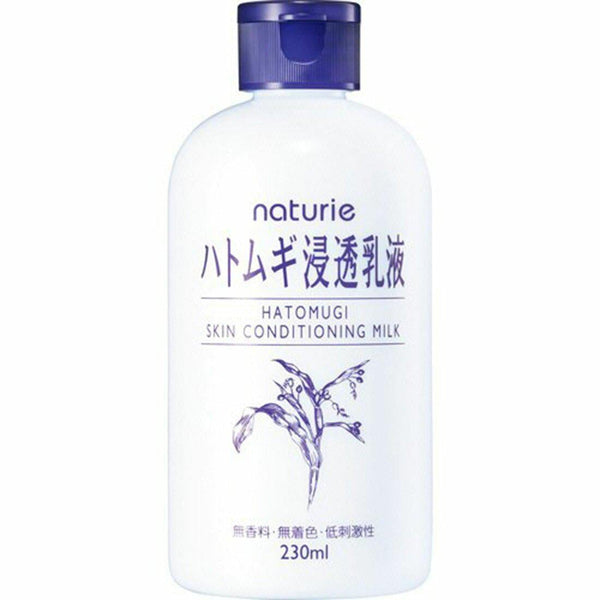 Imju Naturie Hatomugi Skin Conditioning Milk Job's Tears Emulsion 230ml, Japanese Taste