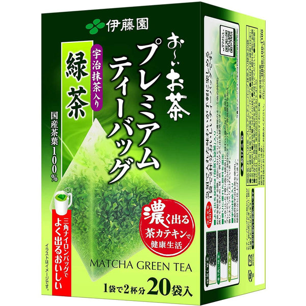 Itoen Oi Ocha Premium Japanese Green Tea Matcha Blend 20 Bags, Japanese Taste