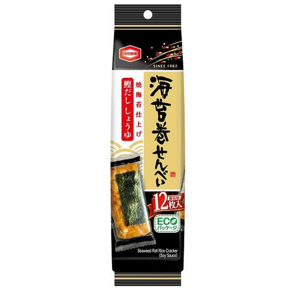 Kameda Norimaki Senbei Nori Seaweed Rice Crackers (Box of 12 Bags), Japanese Taste