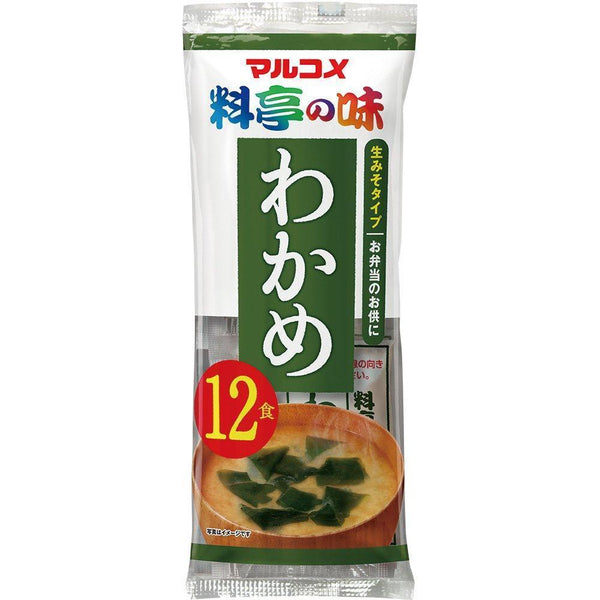 Marukome Instant Miso Soup Wakame 12 Servings, Japanese Taste