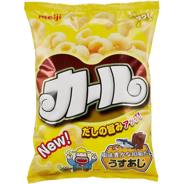 Meiji Karl Light Salt Curls Corn Puff Snack 68g, Japanese Taste