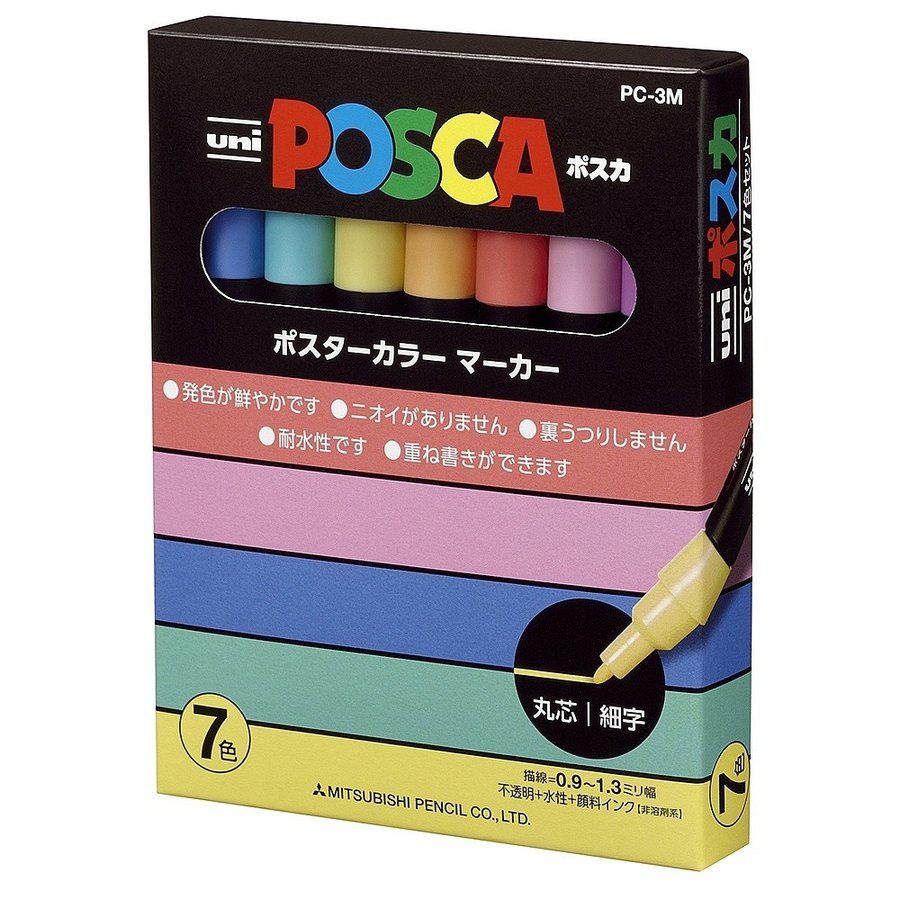 Uni Posca PC-3M Pen Case 12 set Pastel Colors 