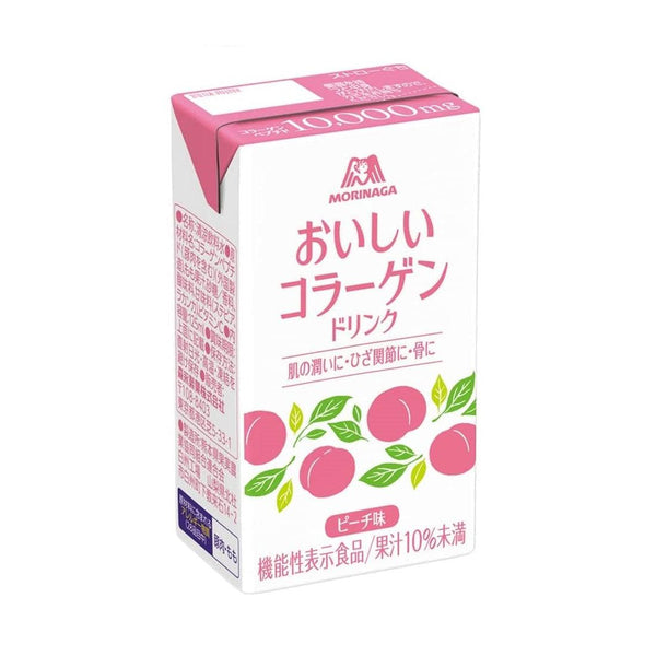 Morinaga Oishi Collagen Drink Peach Flavor 12 Cartons, Japanese Taste