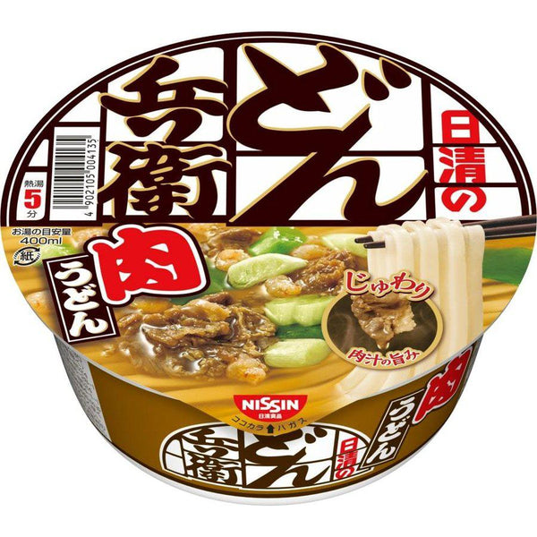 Nissin Donbei Niku Udon Instant Noodles 87g (Pack of 3), Japanese Taste