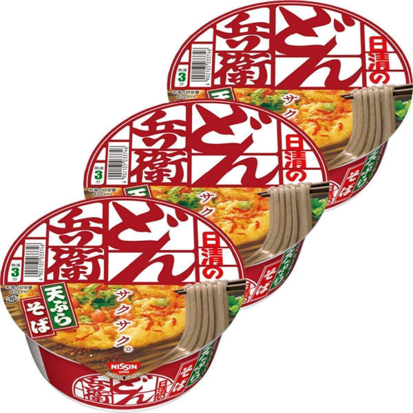 Nissin Donbei Tempura Soba Instant Noodles (Pack of 3), Japanese Taste