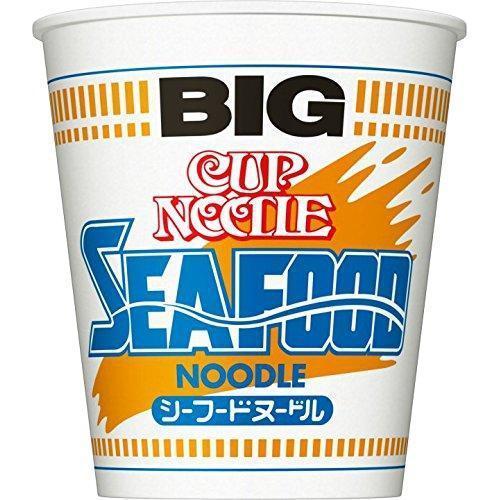 Nissin Instant Cup Noodles Seafood Flavor BIG (Pack of 3), Japanese Taste