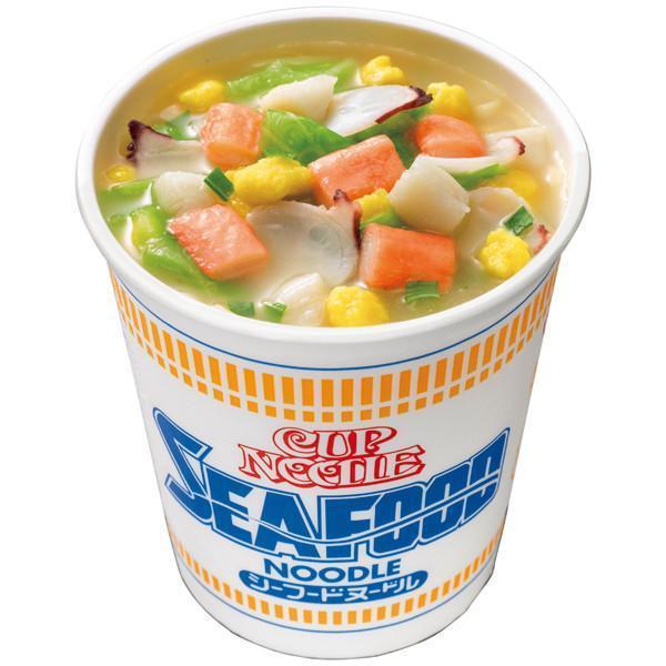 Nissin Instant Cup Noodles Seafood Flavor (Pack of 3), Japanese Taste