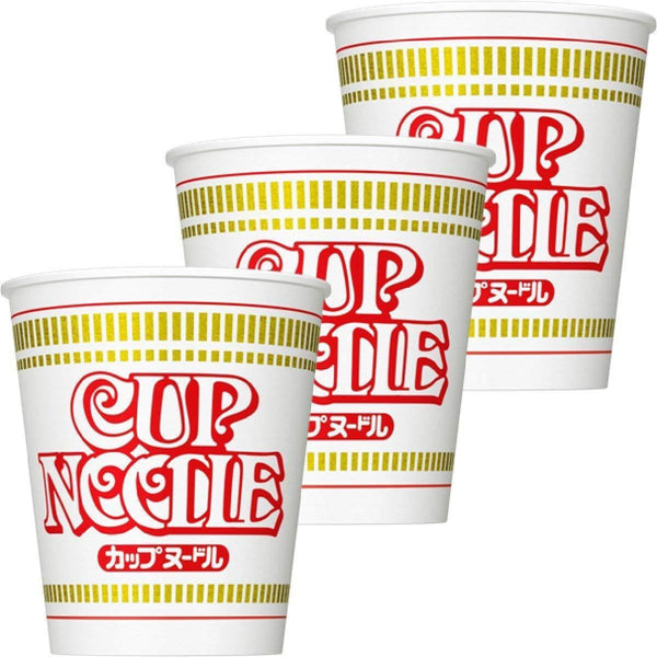 Nissin Instant Cup Noodles Soy Sauce Flavor (Pack of 3), Japanese Taste