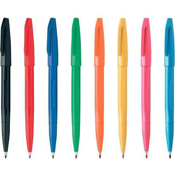 Pentel Sign Pen Marker Set 8 Colors S520-8, Japanese Taste