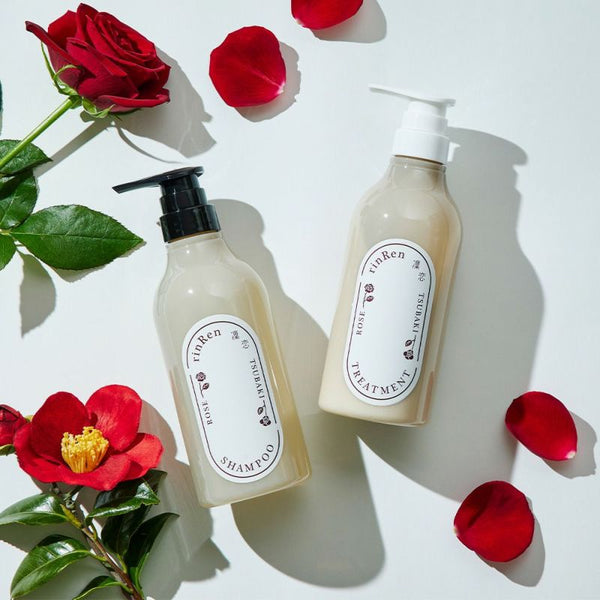 RinRen Shampoo Rose & Tsubaki Vegan Hair Repair Shampoo 480ml-Japanese Taste