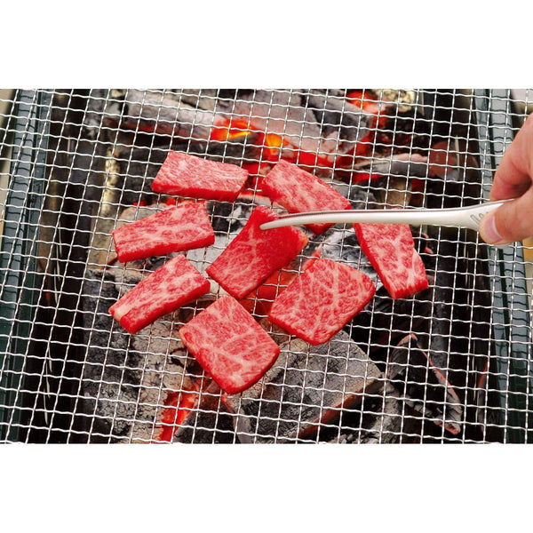 Todai Stainless Steel Yakiniku BBQ Clever Tongs 240mm, Japanese Taste