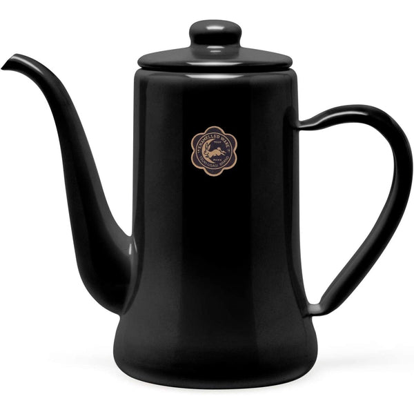 Tsuki Usagi Enamel Drip Coffee Slim Pot Black 1.2L-Japanese Taste