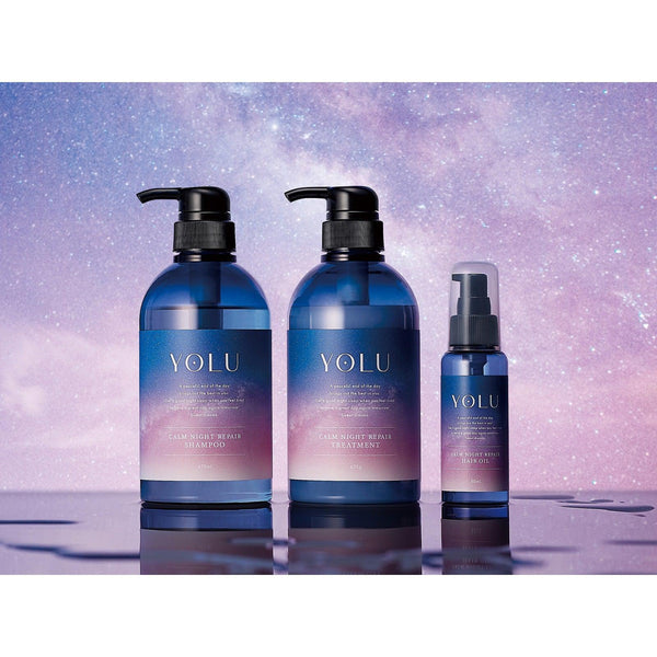 Yolu Calm Night Repair Silicone Free Shampoo for Damaged Hair 475ml, Japanese Taste