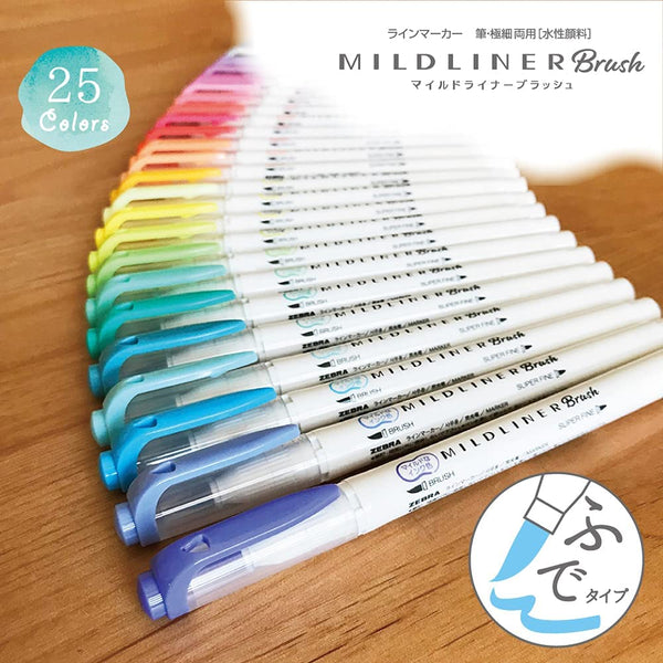 Zebra Mildliner Twin Tip Highlighters - Bright Set • Miso Paper UK